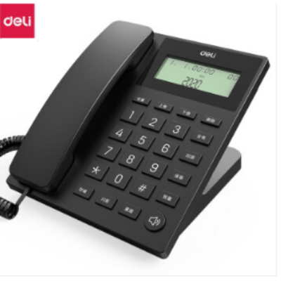 得力（deli)電話(huà)機(jī)座機(jī) 固定電話(huà) 辦公家用 得力座機(jī)13560 黑色